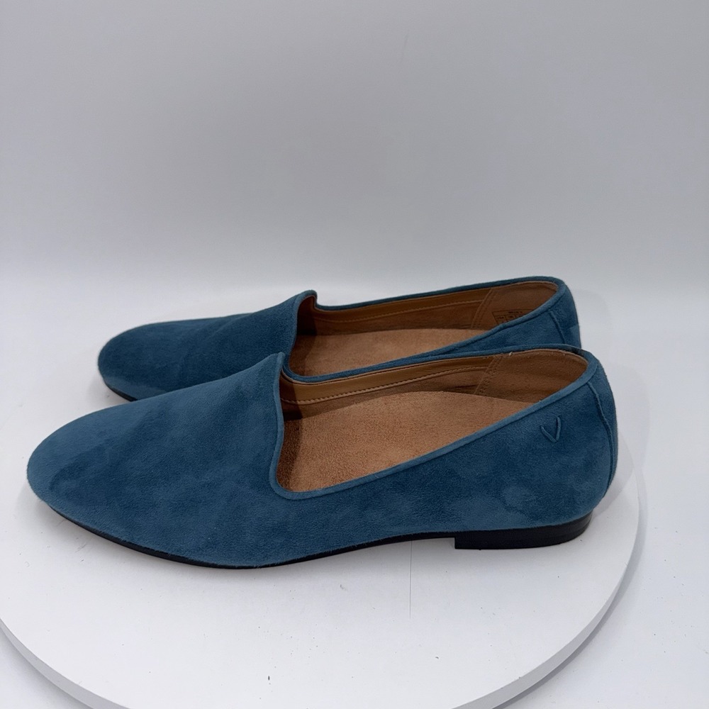Vionic Willa II Loafers Women's 7 Blue Suede Orthotic Comfort Flats